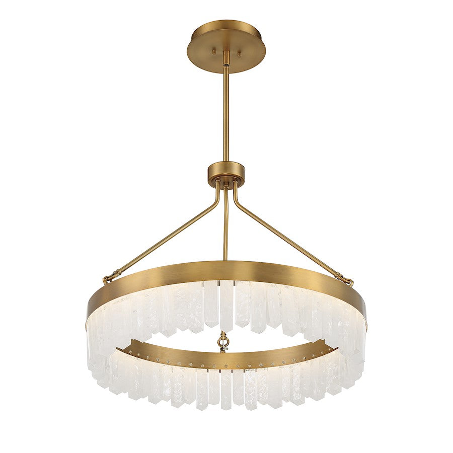 1 Light Pendant, Brass/Natural