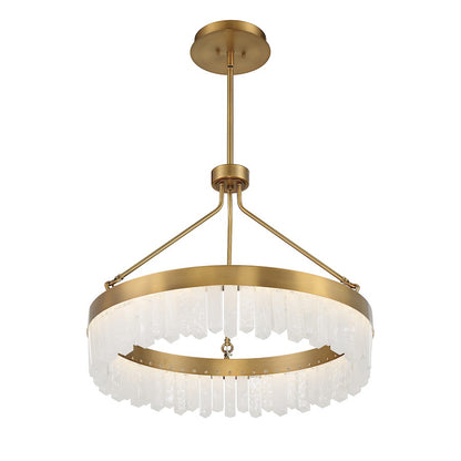 1 Light Pendant, Brass/Natural