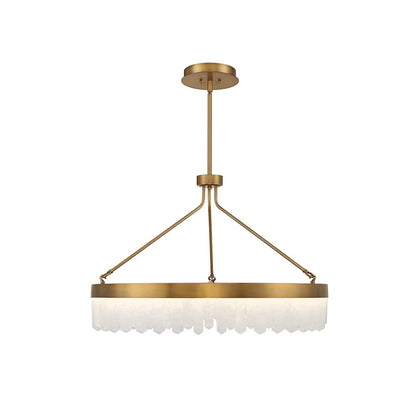 Savoy House Landon LED 1 Light 34" Pendant, Brass/Natural - 7-1621-53-322