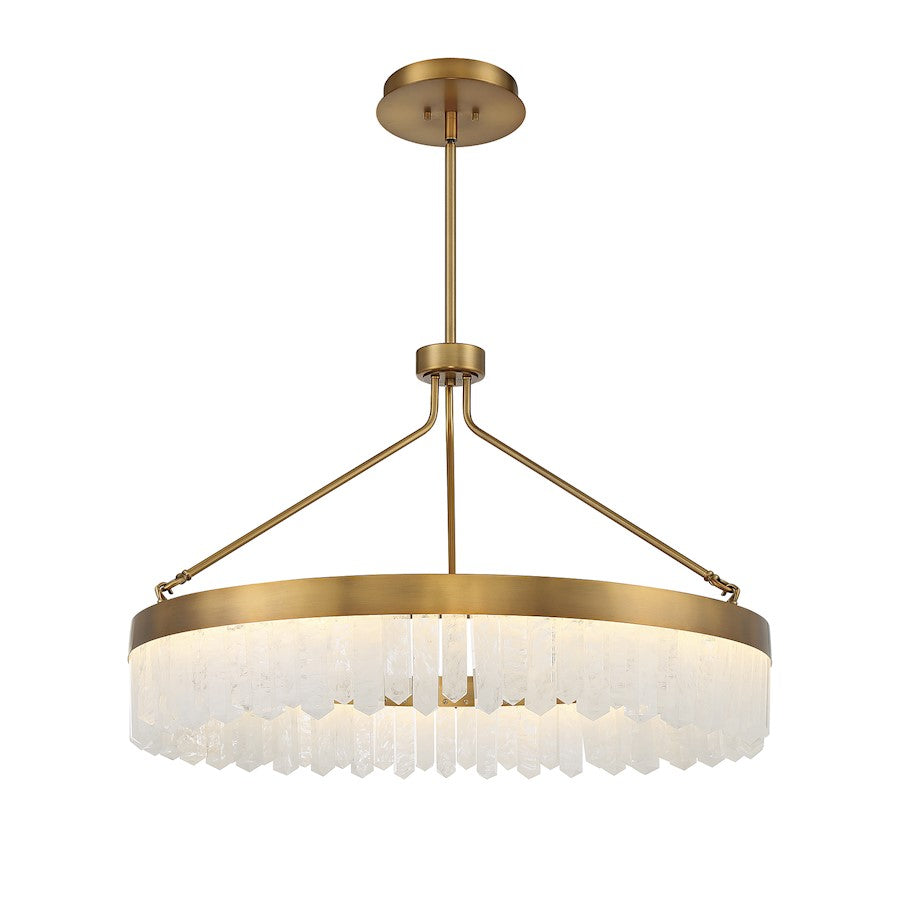 1 Light Pendant, Brass/Natural