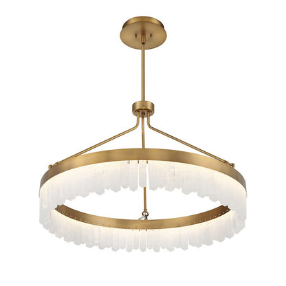 1 Light Pendant, Brass/Natural