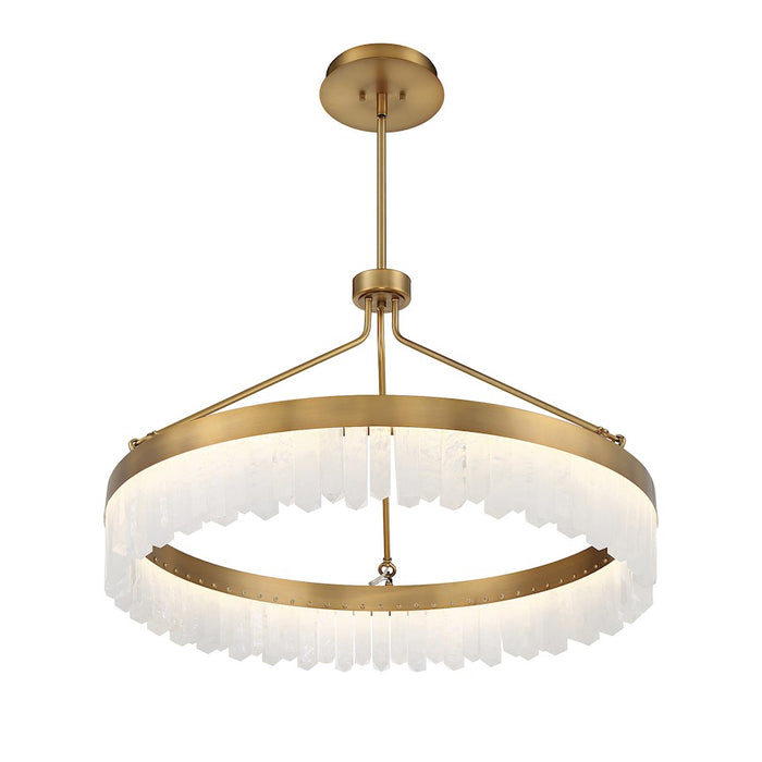 Savoy House Landon LED 1 Light Pendant, Brass/Natural