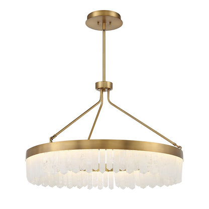 1 Light Pendant, Brass/Natural