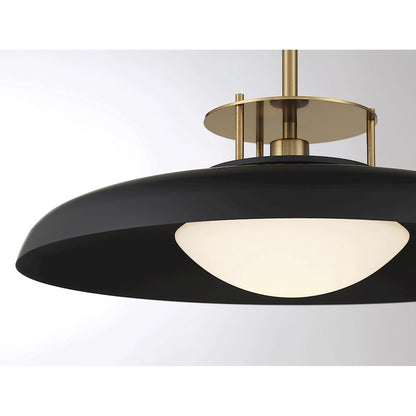 1 Light Pendant, Matte Black