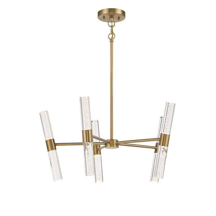 Savoy House Arlon 10 Light LED Pendant, Warm Brass/Bubble
