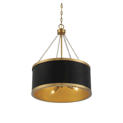 6 Light Pendant, Matte Black