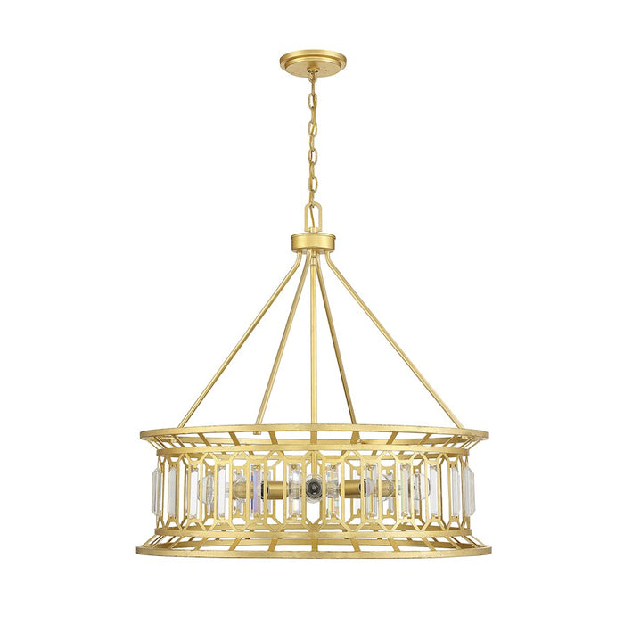 Savoy House Daintree 8 Light Pendant, True Gold