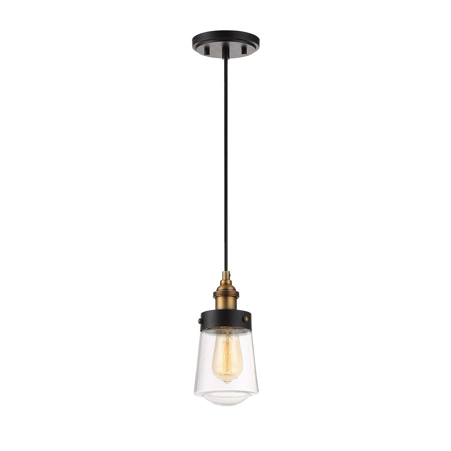 1 Light Mini Pendant, Vintage Black