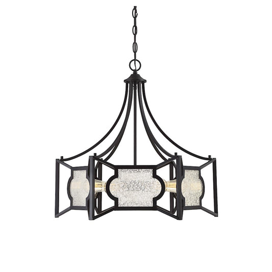 6 Light Chandelier, English Bronze