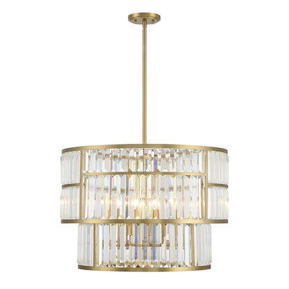 Essentials Rohe 5 Light Pendant, Warm Brass - 7-2224-5-322