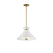 Savoy House Lamar 3 Light Pendant, White with Brass Accents - 7-2416-3-160