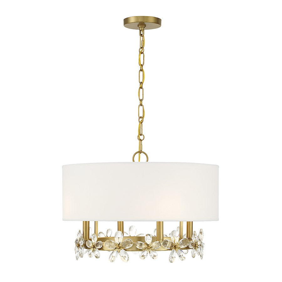 Savoy House Dahlia 4 Light Pendant, Warm Brass - 7-4366-4-322