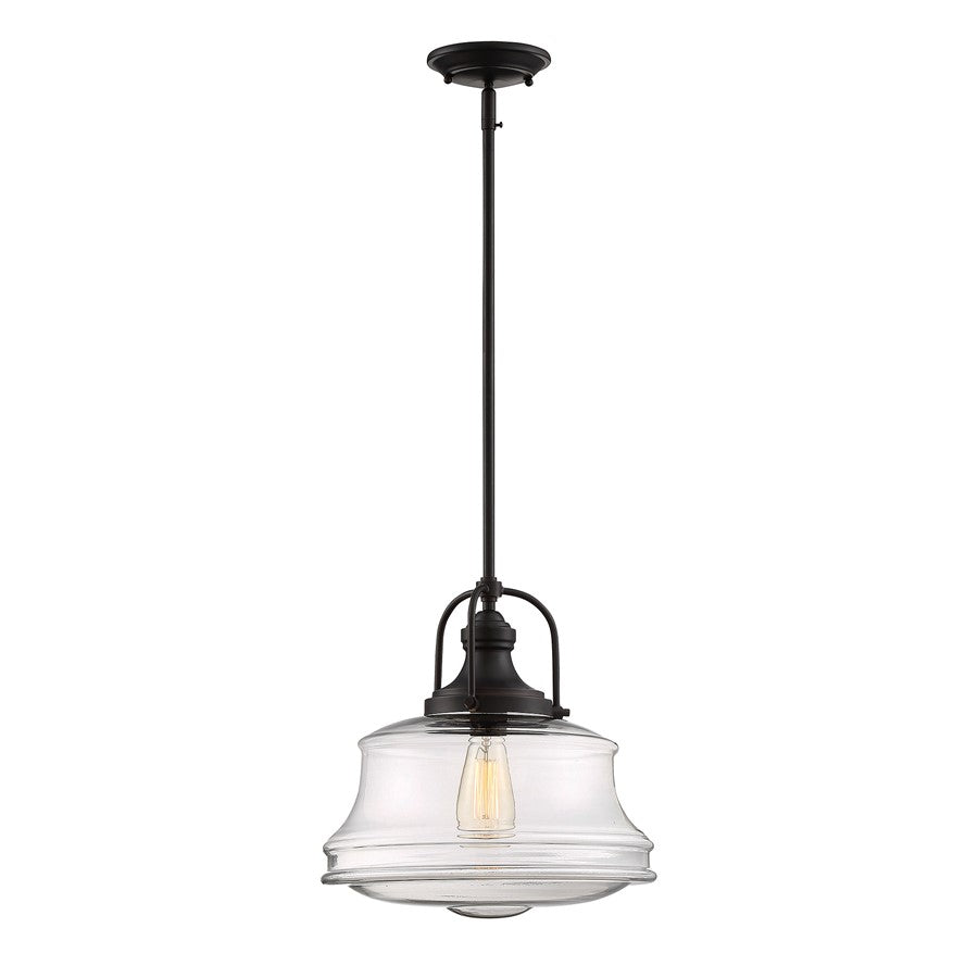 1 Light Pendant, Polished Nickel