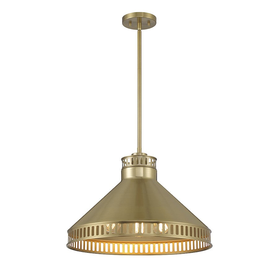 Essentials Seagram 3 Light Pendant, Warm Brass - 7-8801-3-322