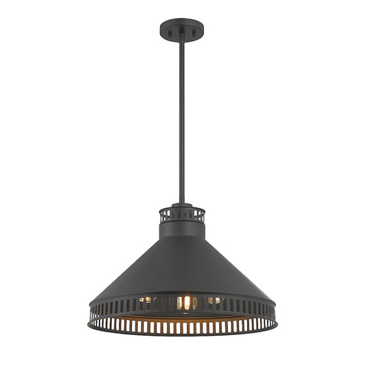 Essentials Seagram 3 Light Pendant, Matte Black - 7-8801-3-89