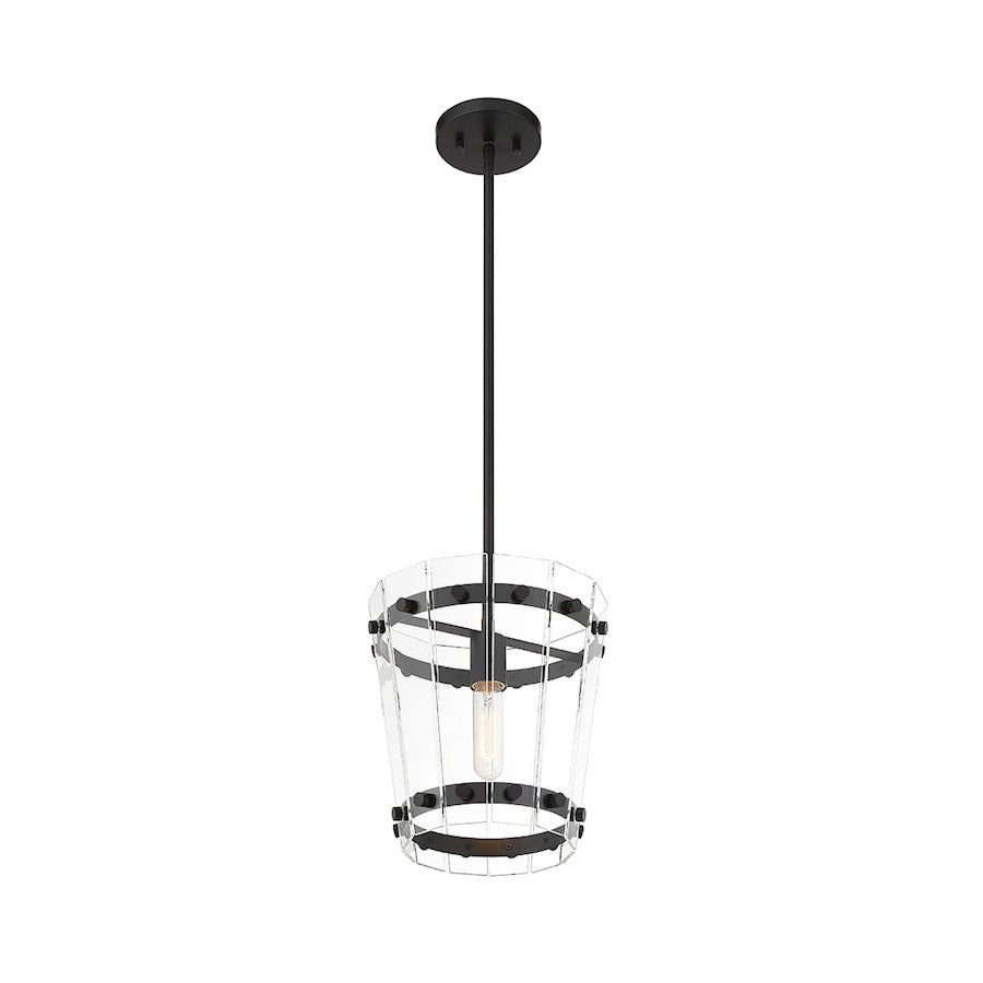 1 Light Pendant, Matte Black