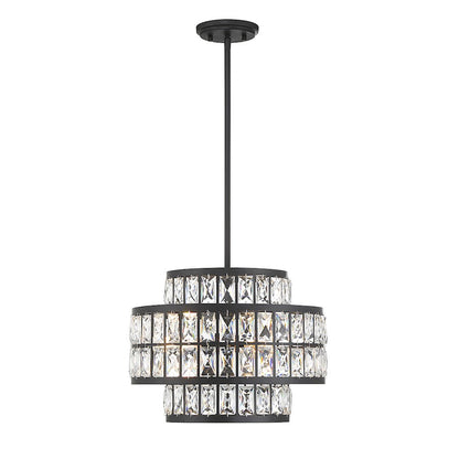 Essentials Renzo 3 Light Pendant, Matte Black - 7-9044-3-89