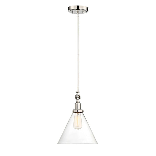 1 Light Pendant, Polished Nickel