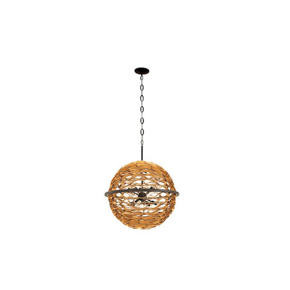 Savoy House Ventura 10 Light Pendant, Matte Black/Gold - 7-9352-10-46