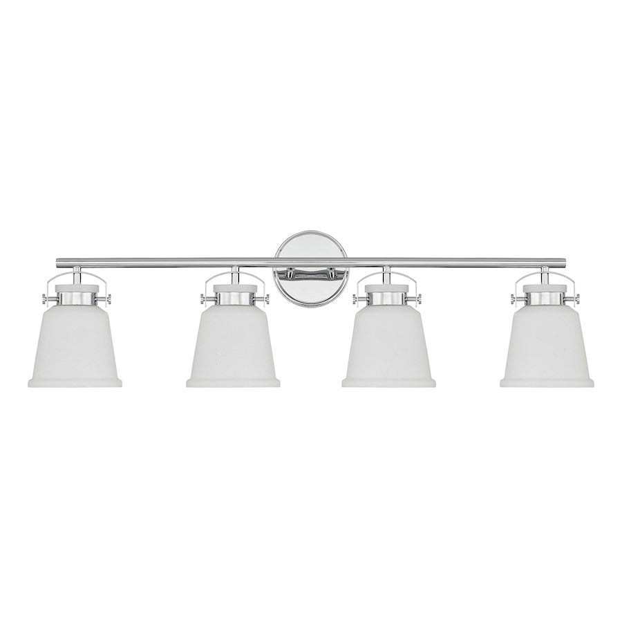 4 Light Bathroom Vanity Light, Matte Black