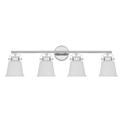 4 Light Bathroom Vanity Light, Matte Black