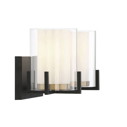 2 Light Bathroom Vanity Light, Black