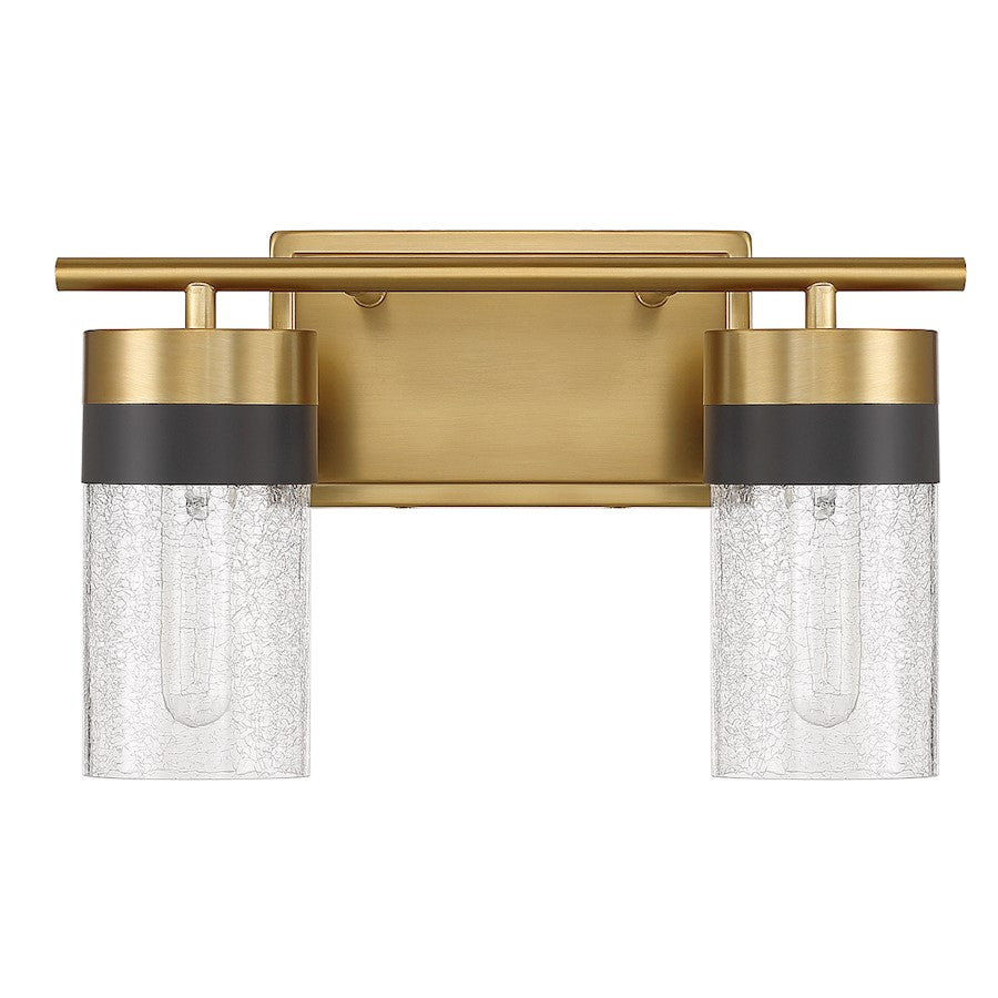 2 Light Bathroom Vanity Light, Brass