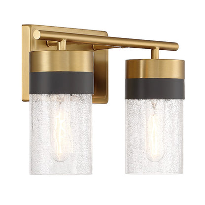 2 Light Bathroom Vanity Light, Brass