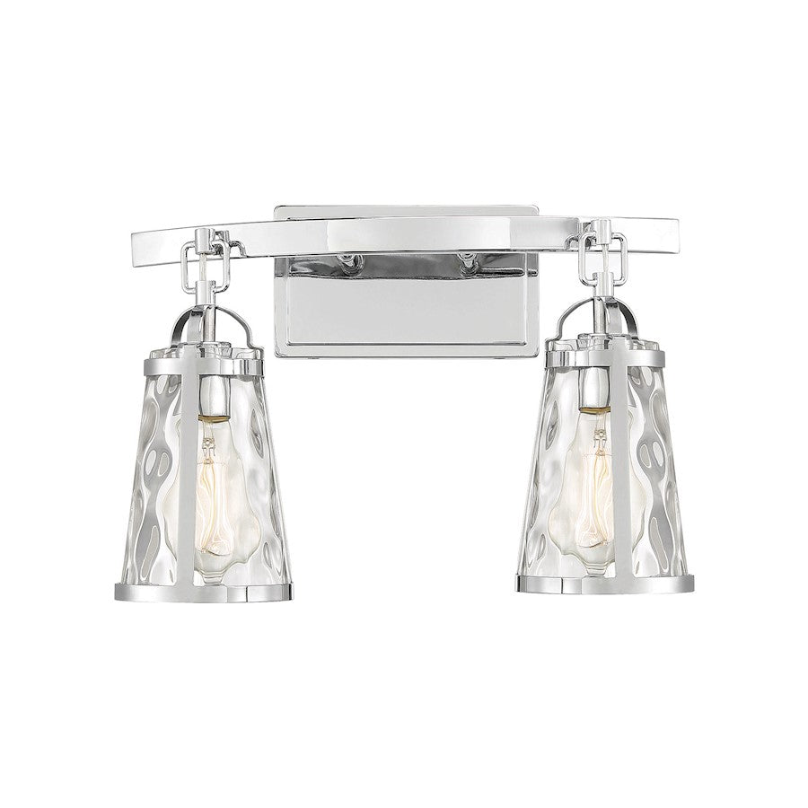 Savoy House Albany 2 Light Bath Vanity, Polished Chrome - 8-560-2-11