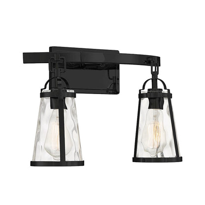 2 Light Bathroom Vanity Light, Black