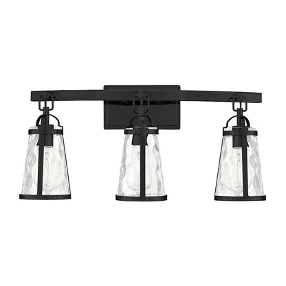 3 Light Bathroom Vanity Light, Black