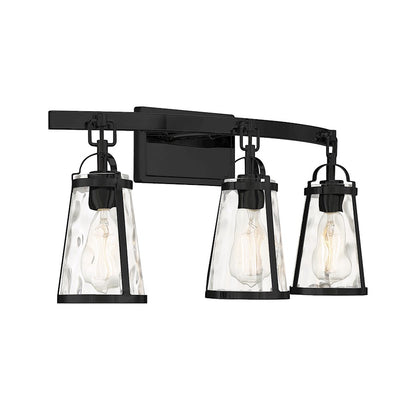 3 Light Bathroom Vanity Light, Black