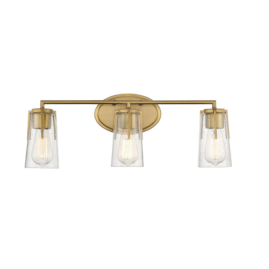 Savoy House Sacremento 3 Light Bath Vanity, Warm Brass - 8-7045-3-322