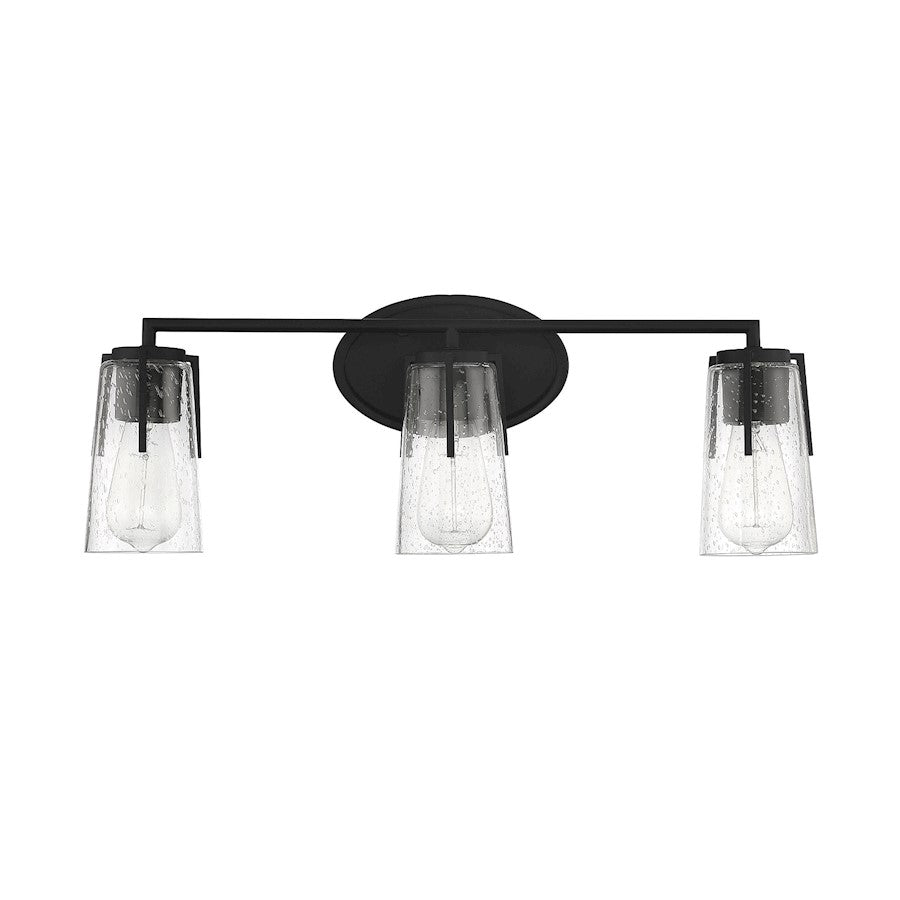 3 Light Bathroom Vanity Light, Black