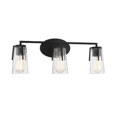 3 Light Bathroom Vanity Light, Black