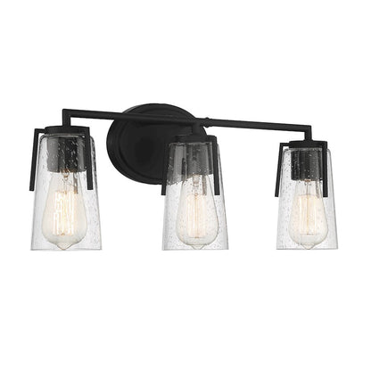 3 Light Bathroom Vanity Light, Black