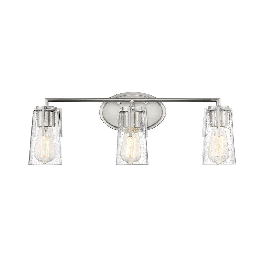 Savoy House Sacremento 3 Light Bath Vanity, Satin Nickel - 8-7045-3-SN