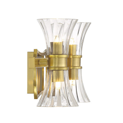 4 Light LED Bathroom Vanity Light, Brass