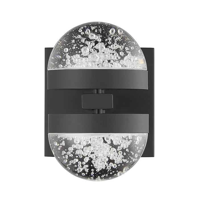 Savoy House Biscayne 2 Light LED Wall Sconce, Matte Black/Bubble
