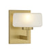 Essentials Falster 1 Light Wall Sconce, Brass/Clear Seeded - 9-5405-1-322