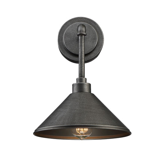 Dansk 1 Light Damp Rated Sconce, Galvanized Metal