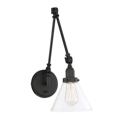 Drake 1 Light Wall Sconce, Matte Black