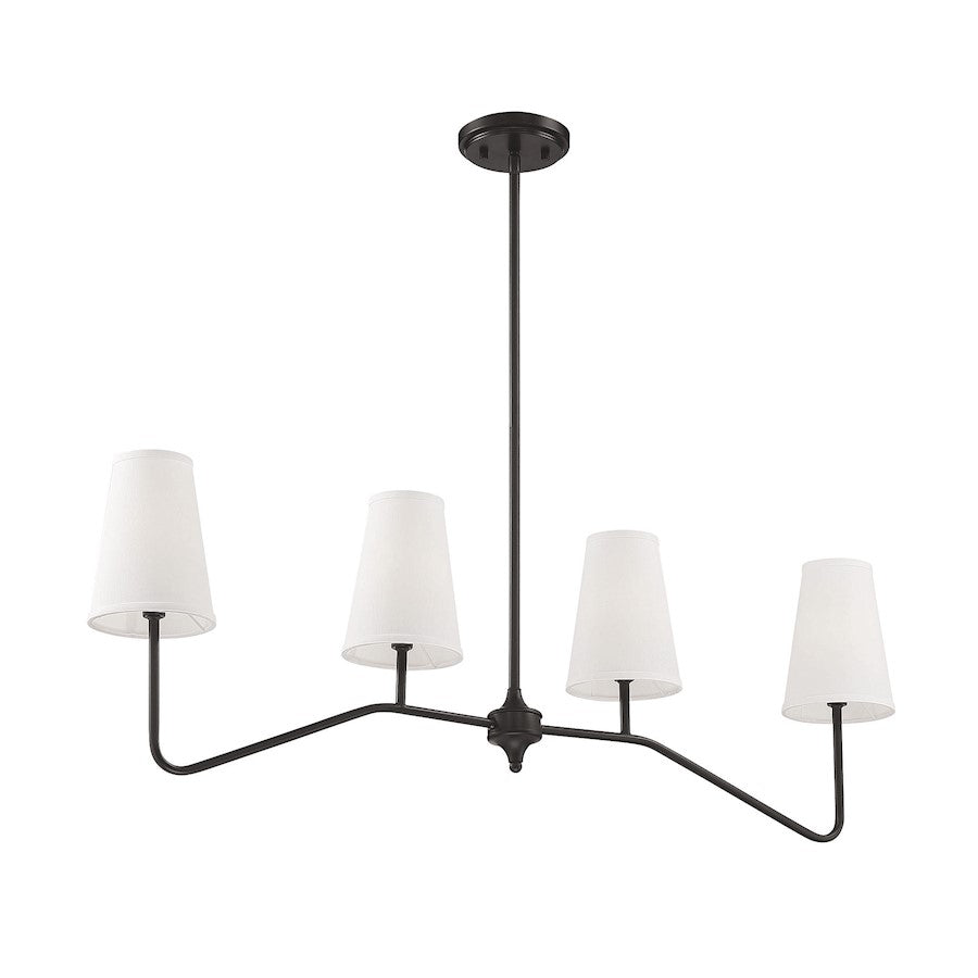Meridian Modern 4 Light Linear Chandelier, Oil Rubbed Bronze - M10078ORB
