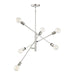 Meridian Contemporary 6 Light 12" Chandelier, Polished Nickel - M10084PN