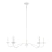 Meridian Traditional 5 Light 7" Chandelier, Bisque White - M10085BQW