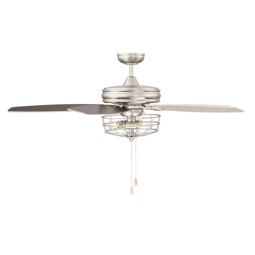 Meridian Industrial 3 Light Ceiling Fan, Brushed Nickel - M2006BN