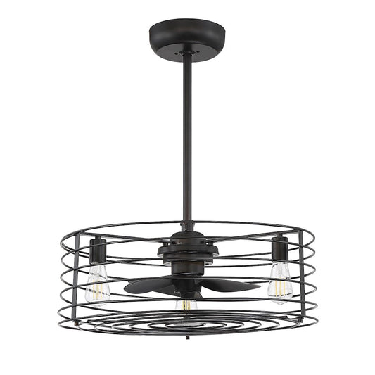 Meridian Farmhouse 2007 3 Light 14" Ceiling Fan, Oil Rubbed Bronze - M2007ORB