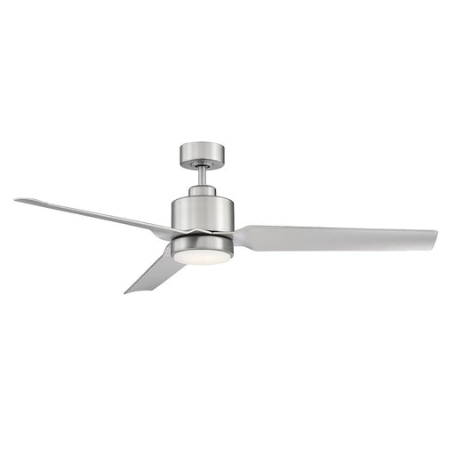 Meridian Modern 52" LED Ceiling Fan, Brushed Nickel/White Opal - M2012BN