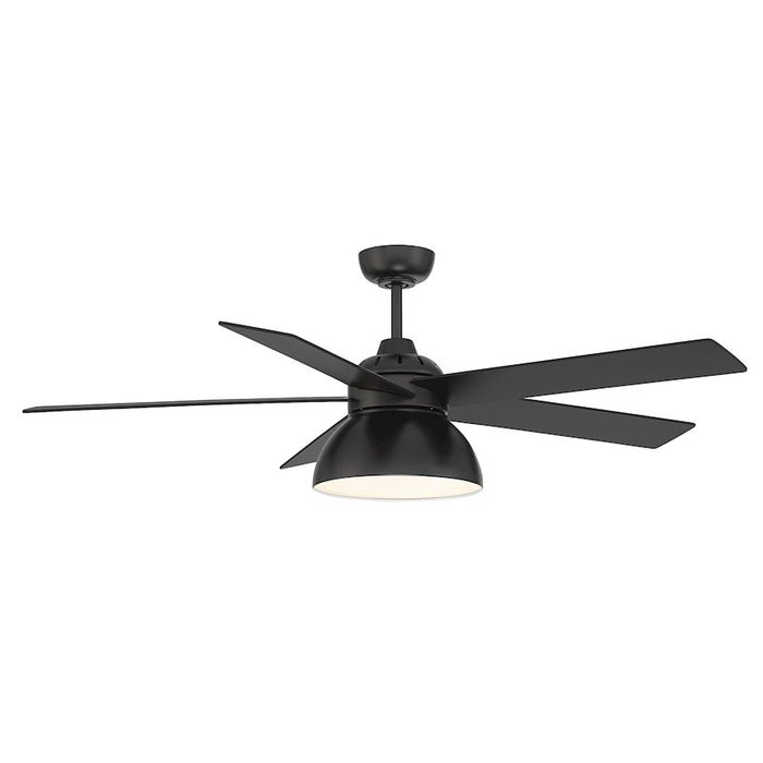 Meridian Modern Farmhouse 52" LED Ceiling Fan, Matte Black - M2014MBK