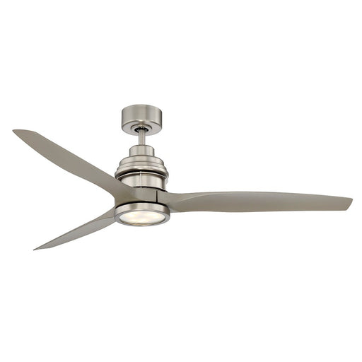 Savoy Meridian 60" LED Ceiling Fan, Brushed Nickel/White - M2023BN
